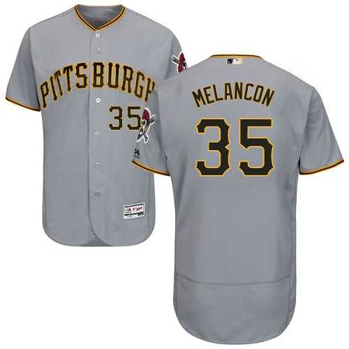 Pittsburgh Pirates #35 Mark Melancon Grey Flexbase Authentic Collection Stitched MLB Jersey