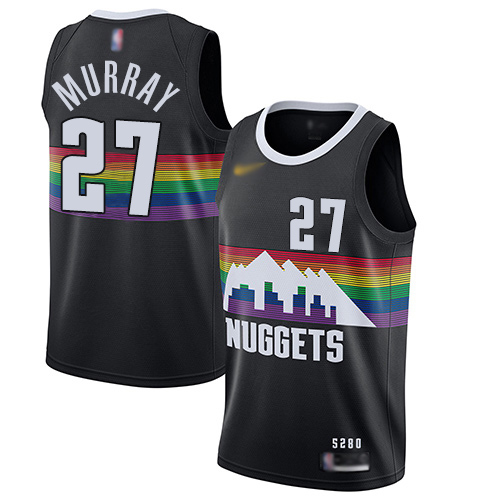 Men's Nike Denver Nuggets #27 Jamal Murray Black NBA Swingman City Edition 2019 20 Jersey