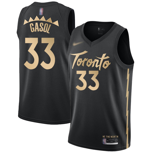 Men's Nike Toronto Raptors #33 Marc Gasol Black NBA Swingman City Edition 2019 20 Jersey