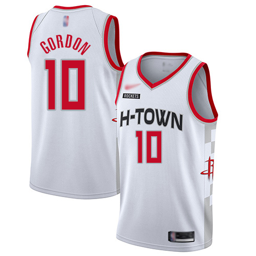 Men's Nike Houston Rockets #10 Eric Gordon White Basketball Swingman City Edition 2019-20 Jersey