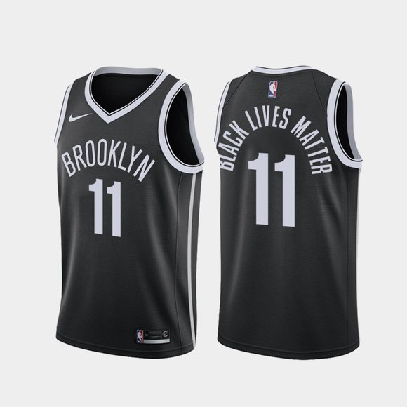 Brooklyn Nets #11 Kyrie Irving BLM 2020 Jersey Black