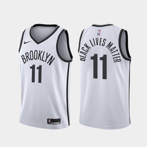 Brooklyn Nets #11 Kyrie Irving BLM 2020 Jersey White