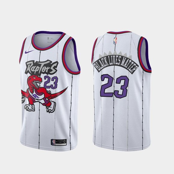 Toronto Raptors #23 Fred VanVleet BLM Jersey White