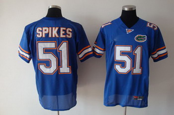 Florida Gators 51 spikes blue NCAA Jerseys
