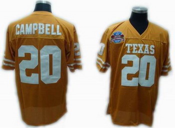 Texas Longhorns 20 CAMPBELL orange NCAA Jerseys