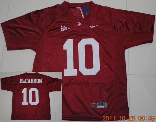Alabama Crimson Tide 10 AJ McCarron Red NCAA Jerseys