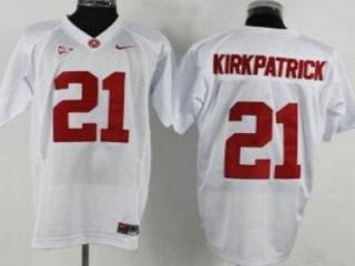 Alabama Crimson Tide 21 Kipkpatrick White NCAA Jerseys