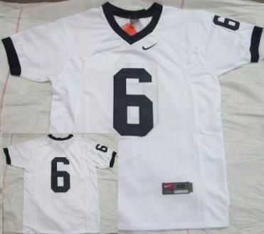 Penn State Nittany Lions 6 White NCAA Jersey