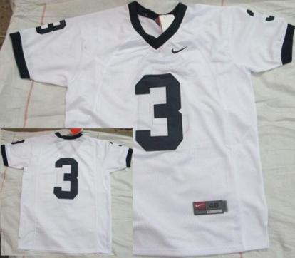 Penn State Nittany Lions 3 White NCAA Jersey