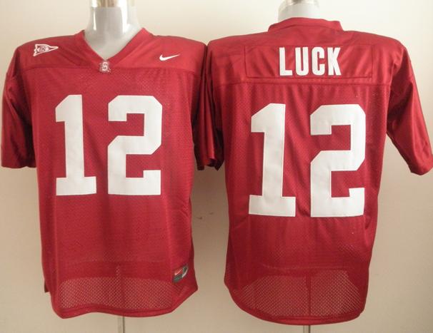 Standford Cardinals 12 Andrew Luck Red NCAA Jersey