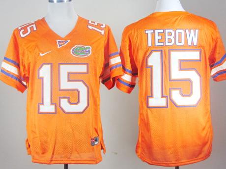 Florida Gators 15 Tim Tebow Orange College Football NCAA Jersey