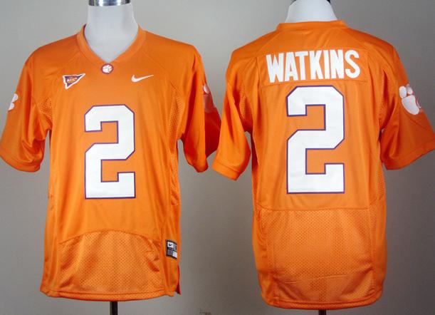 Clemson Tigers 2# Sammy Watkins Orange Pro Combat College Football NCAA Jersey