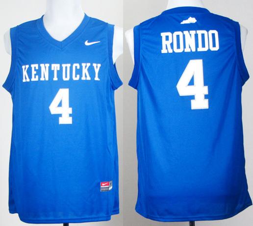 Kentucky Wildcats 4 Rajon Rondo Royal Blue College Basketball Jersey
