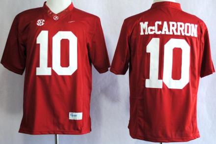 Alabama Crimson Tide 10 A.J McCarron Red College Football Limited NCAA Jerseys