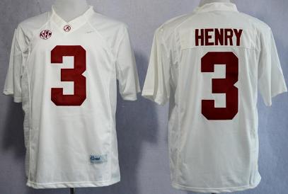 Alabama Crimson Tide 3 Henry White College Football Limited NCAA Jerseys