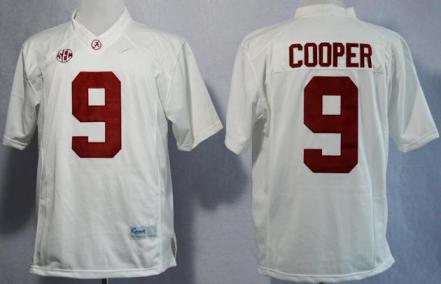 Alabama Crimson Tide 9 Amari Cooper White College Football Limited NCAA Jerseys