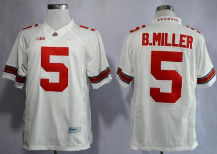 Ohio State Buckeyes 5 Braxton Miller White College Football Limited NCAA Jerseys