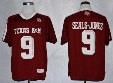Texas A&M Aggies 9 Ricky Seals-Jones Red College Football Authentic Techfit NCAA Jerseys