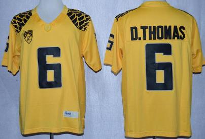 Oregon Duck 6 De'Anthony Thomas Yellow College Football Limited NCAA Jerseys