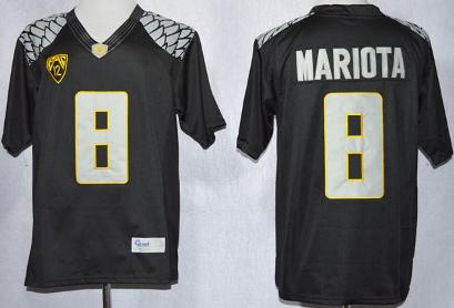 Oregon Duck 8 Marcus Mariota Black College Football Limited NCAA Jerseys