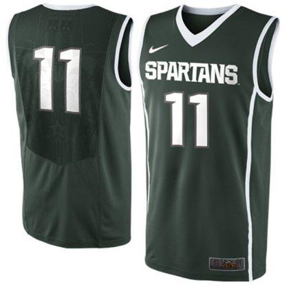 Michigan Stata Spartans 11 Keith Appling Green NCAA Authentic Basketball Jerseys