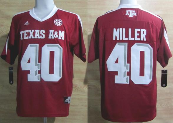 Texas A&M Aggies 40 Von Miller Red College Football NCAA Jersey