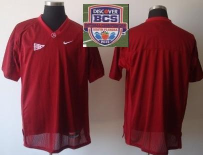 2013 BCS National Championship Alabama Crimson Blank Red NCAA Football Jersey
