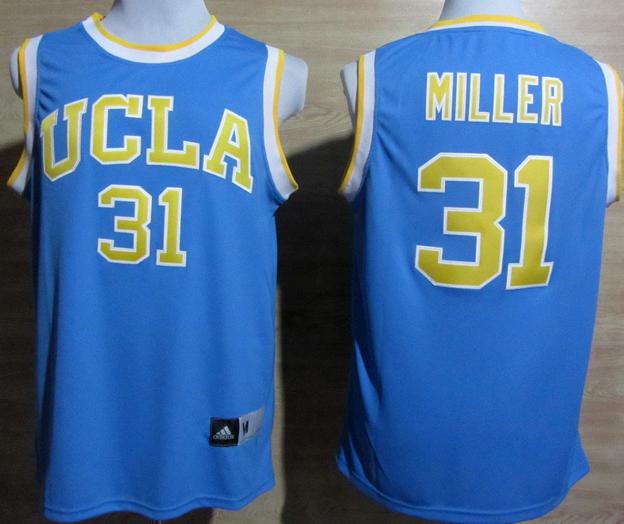 UCLA Bruins 31 Reggie Miller Blue College NCAA Basketball Jerseys