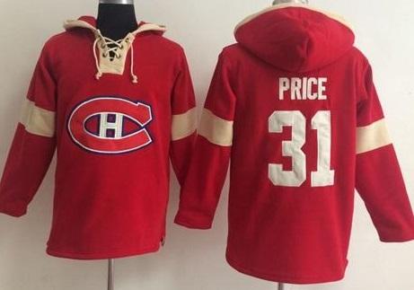 Montreal Canadiens 31 Carey Price Red Pullover NHL Hoodie