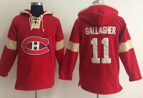 Montreal Canadiens 11 Brendan Gallagher Red Pullover NHL Hoodie