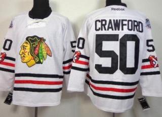 Chicago Blackhawks 50 Corey Crawford White 2015 Winter Classic Stitched NHL Hockey Jersey
