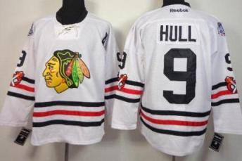 Chicago Blackhawks 9 Bobby Hull White 2015 Winter Classic Stitched NHL Hockey Jersey