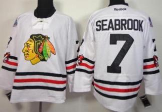 Chicago Blackhawks #7 Brent Seabrook White Stitched 2015 Winter Classic Hockey Jersey