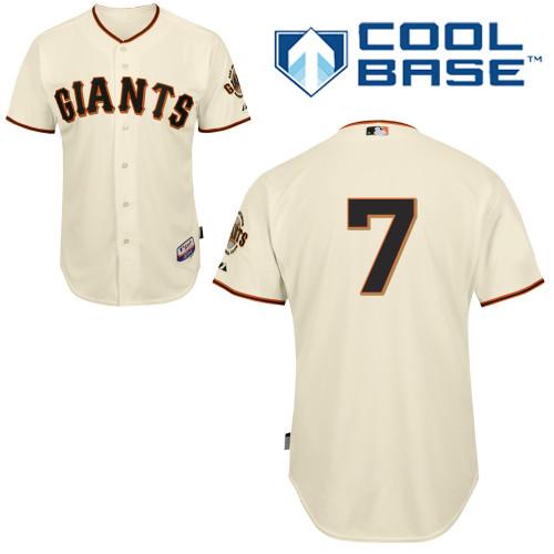 San Francisco Giants #7 Gregor Blanco Cream Home Cool Base Stitched Baseball Jersey