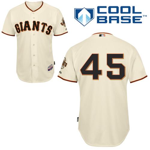 San Francisco Giants #45 Travis Ishikawa Cream Home Cool Base Stitched Baseball Jersey