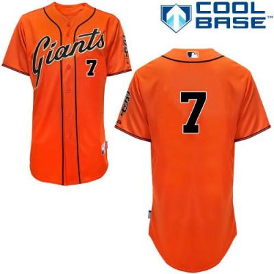 San Francisco Giants #7 Gregor Blanco Orange Alternate Cool Base Stitched Baseball Jersey