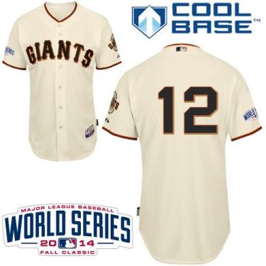 San Francisco Giants #12 Joe Panik Cream Home Cool Base Stitched Baseball Jersey W 2014 World Series Patch