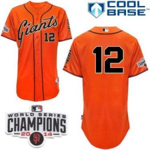 San Francisco Giants #12 Joe Panik Orange Alternate Cool Base Stitched Baseball Jersey W 2014 World Series Champions Patch San Francisco Giants #12 Joe Panik Orange Alternate Cool Base Stitched Baseball Jersey W 2014 World Series Champions Patch
