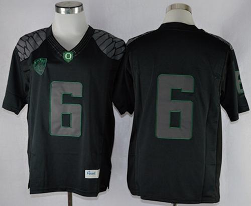 Oregon Ducks #6 Charles Nelson Blackout Limited Stitched NCAA Jersey