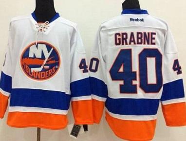 New York Islanders #40 Michael Grabner White Stitched NHL Jersey