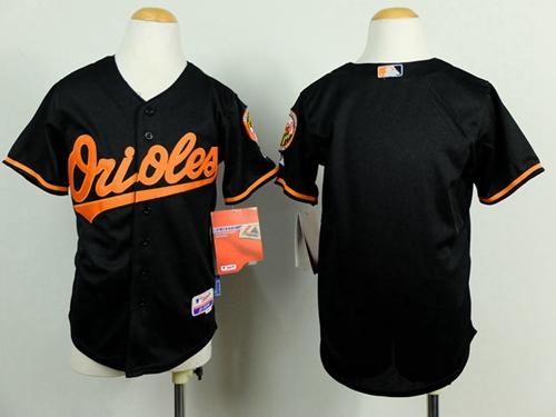 Youth Baltimore Orioles Blank Black Cool Base Stitched Baseball Jersey