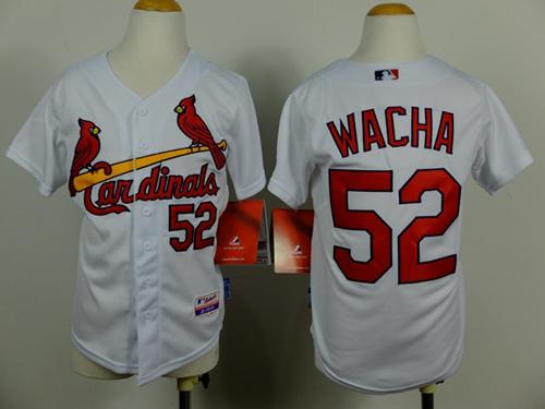 Youth St. Louis Cardinals #52 Michael Wacha White Cool Base Stitched Baseball Jersey