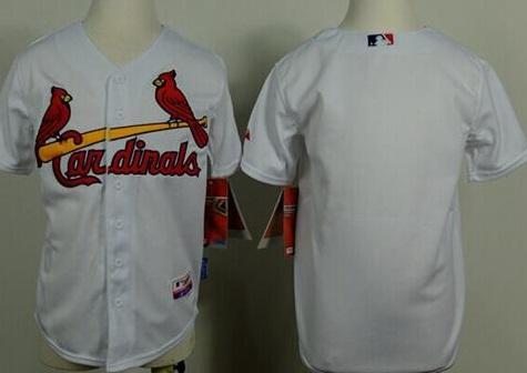 Youth St. Louis Cardinals Blank White Cool Base Stitched Baseball Jersey