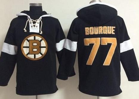 Boston Bruins #77 Ray Bourque Black NHL Pullover Hoodie