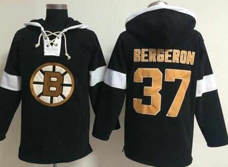 Boston Bruins #37 Patrice Bergeron Black NHL Pullover Hoodie