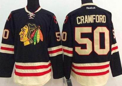 Chicago Blackhawks #50 Corey Crawford Black 2015 Winter Classic Stitched NHL Jersey