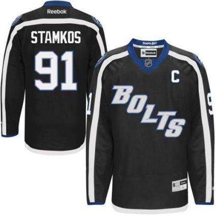 Tampa Bay Lightning #91 Steven Stamkos Black Third Stitched NHL Jersey