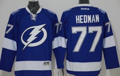 Tampa Bay Lightning #77 Victor Hedman Blue Stitched NHL Jersey