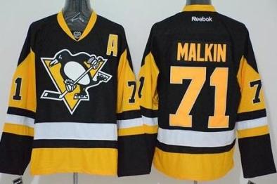 Pittsburgh Penguins #71 Evgeni Malkin Black Alternate Stitched NHL Jersey