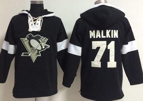 Pittsburgh Penguins #71 Evgeni Malkin Black NHL Pullover Hoodie